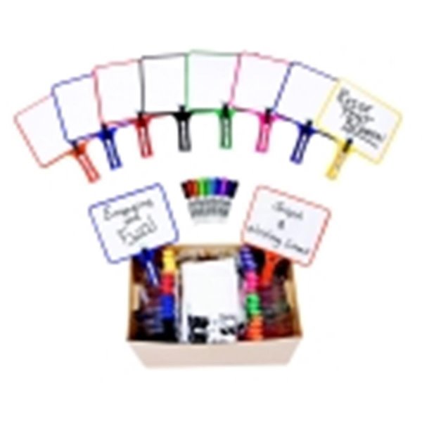 Kleenslate Kleenslate 12.5 x 10 in. Rectangular Graph Dry Erase Paddle With Markers; Pack 10 1438926